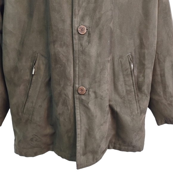 Turnbury Microsuede Anorak Men's Removable Liner Leather Collar Jacket Coat Sz M - Picture 4 of 13